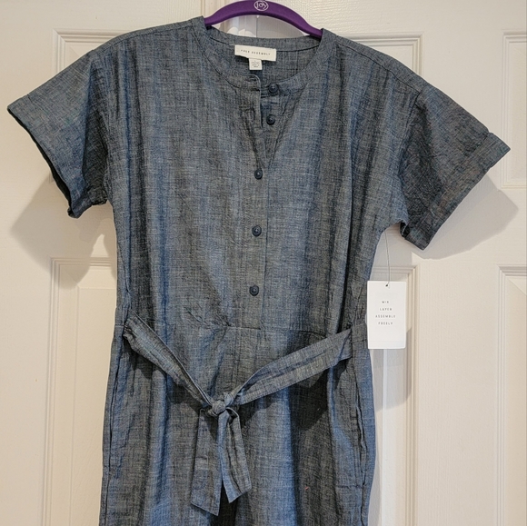 Free Assembly Girls Short Sleeve Belted Jumpsuit Size L 10/12 - Picture 2 of 16